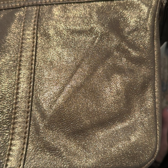 FOSSIL Erin Small Top Zip Crossbody Bag Handbag Copper Rose Gold Metallic NWT - Picture 11 of 12